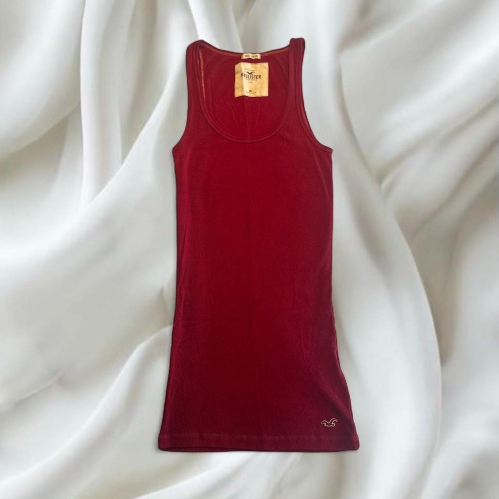 Y2K vintage red Hollister embroidered tank top